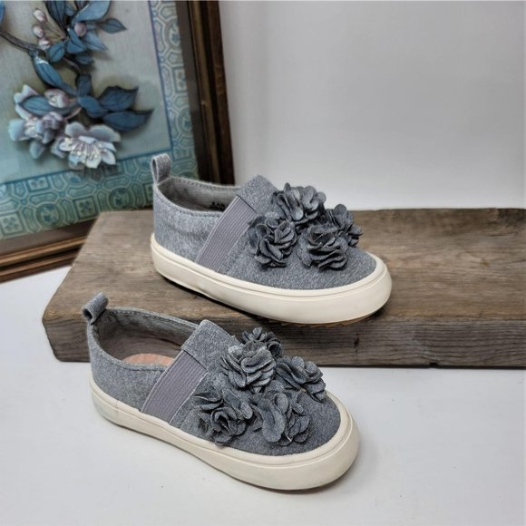 Zara Baby Grey Slip Ons Sneakers Size 21 - Picture 7 of 10